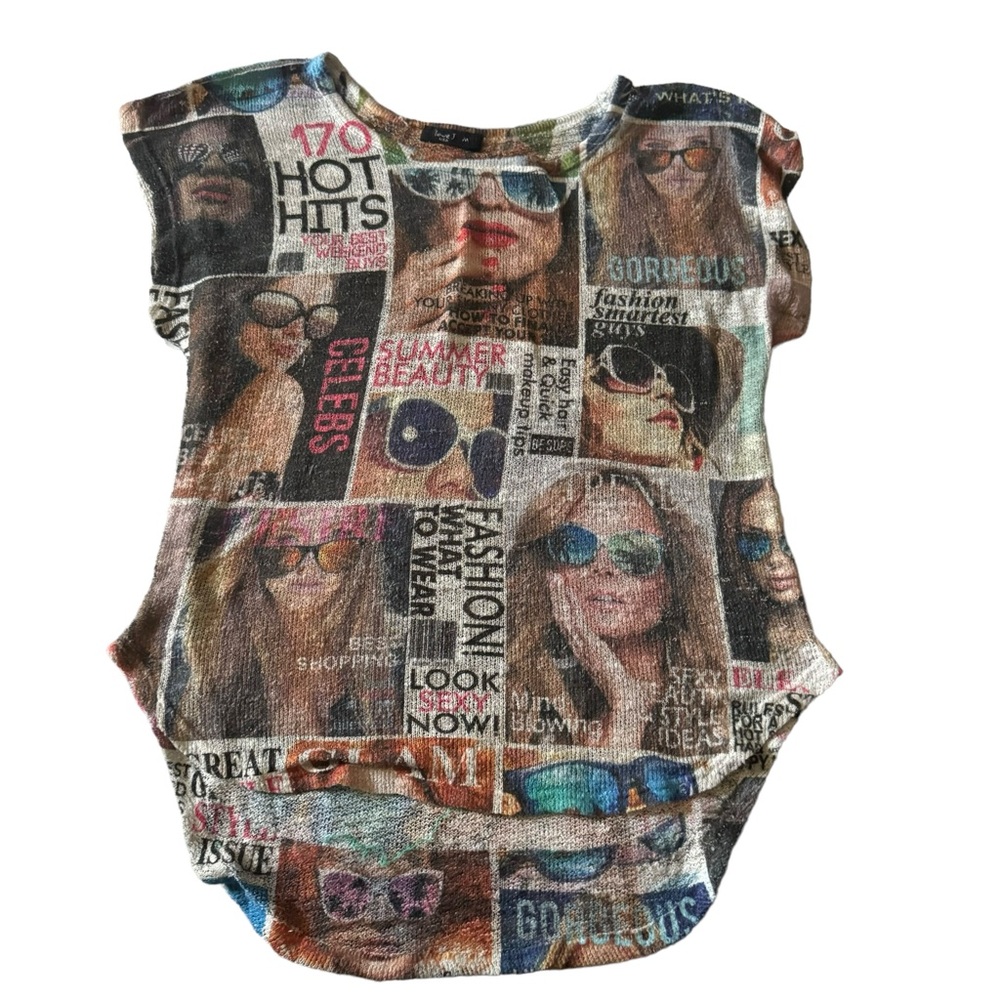 Love J. Stretchy Short Sleeve Top Size M